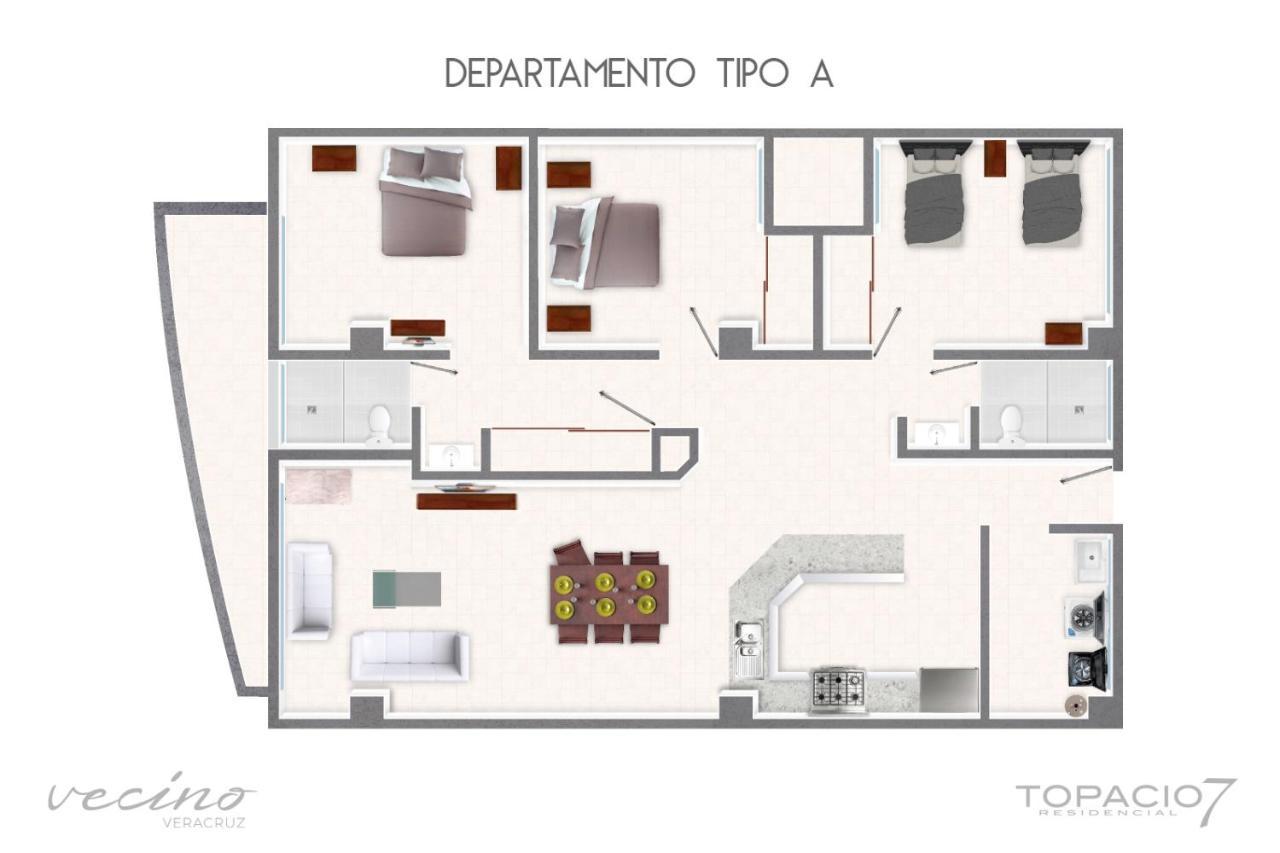 דירות בוקה דל ריו Topacio7 Residencial מראה חיצוני תמונה